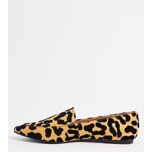 London Rebel Leopard Print Pointed Loafers Flats Size 9W (40W)